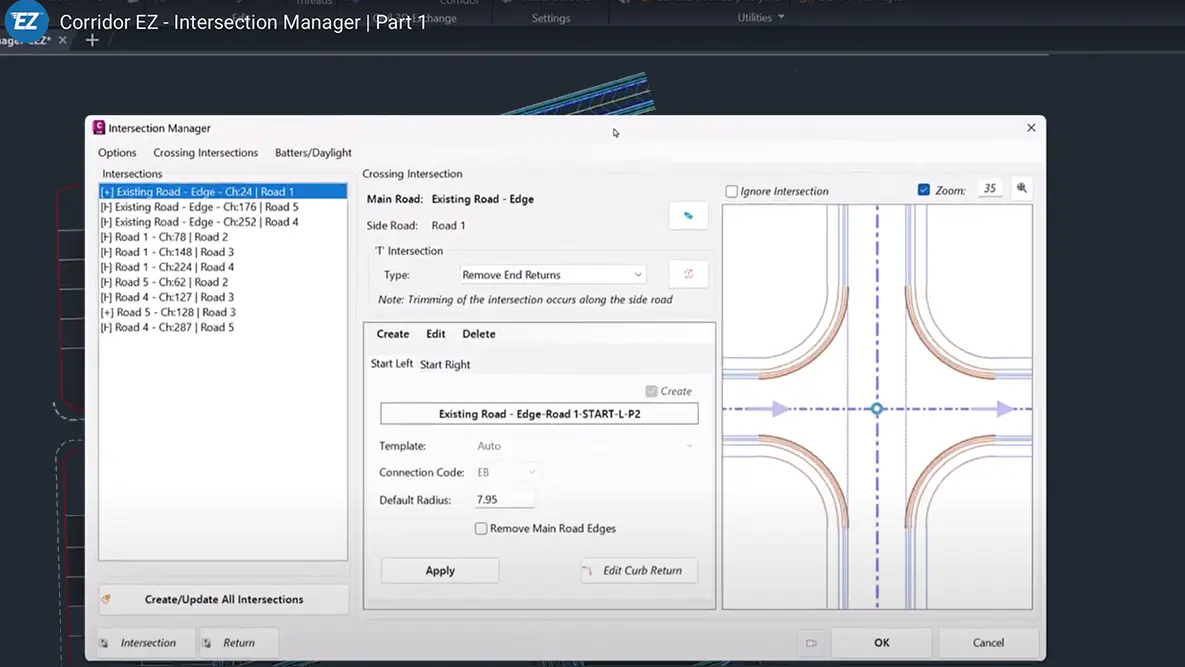 Intersection Manager - Corridor EZ V25.1