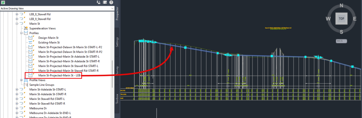 Projected Profile Output