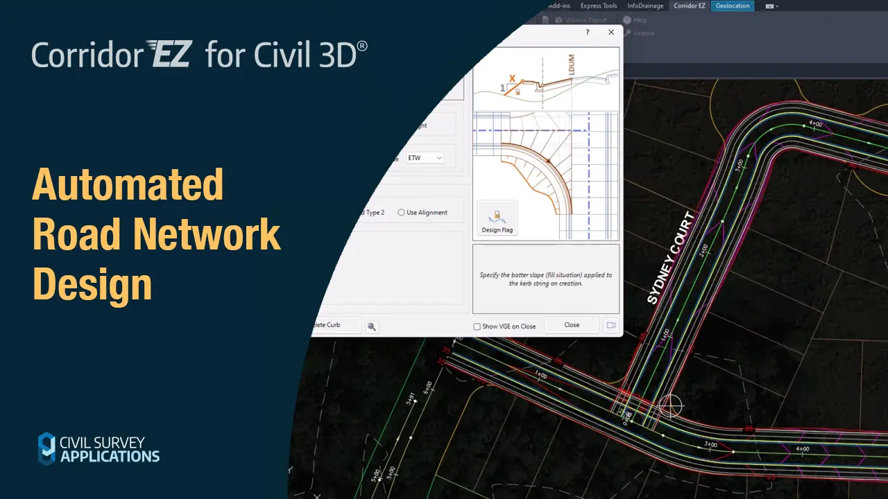 Automated Road Network Design - Corridor EZ for Civil 3D