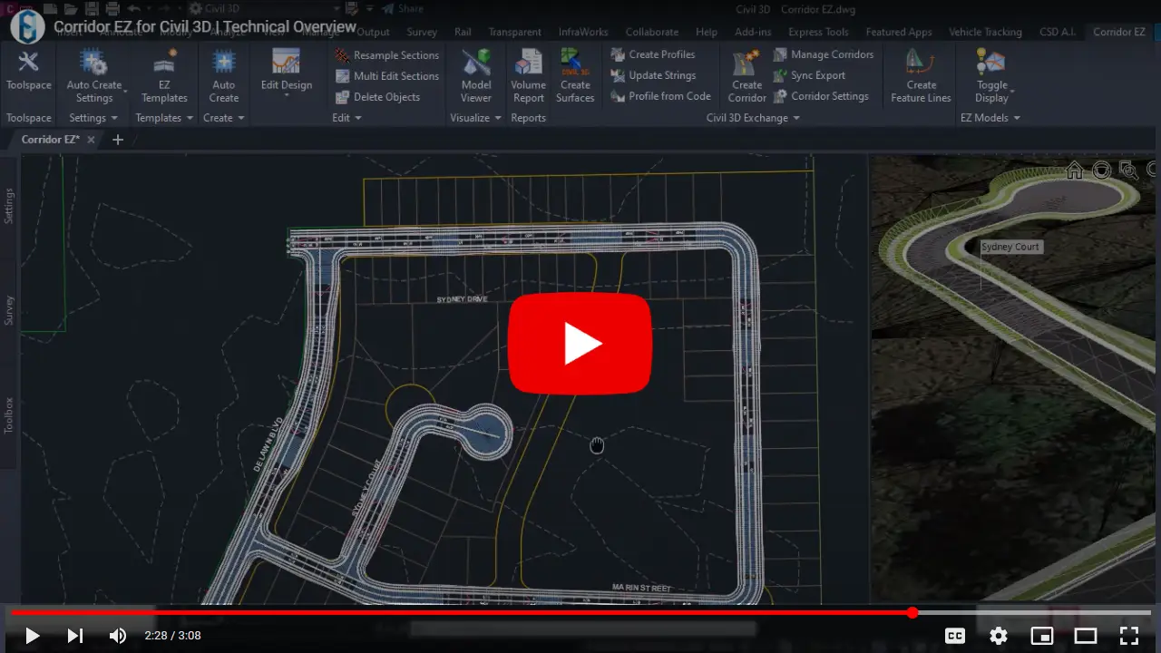 Corridor EZ™ For Civil 3D