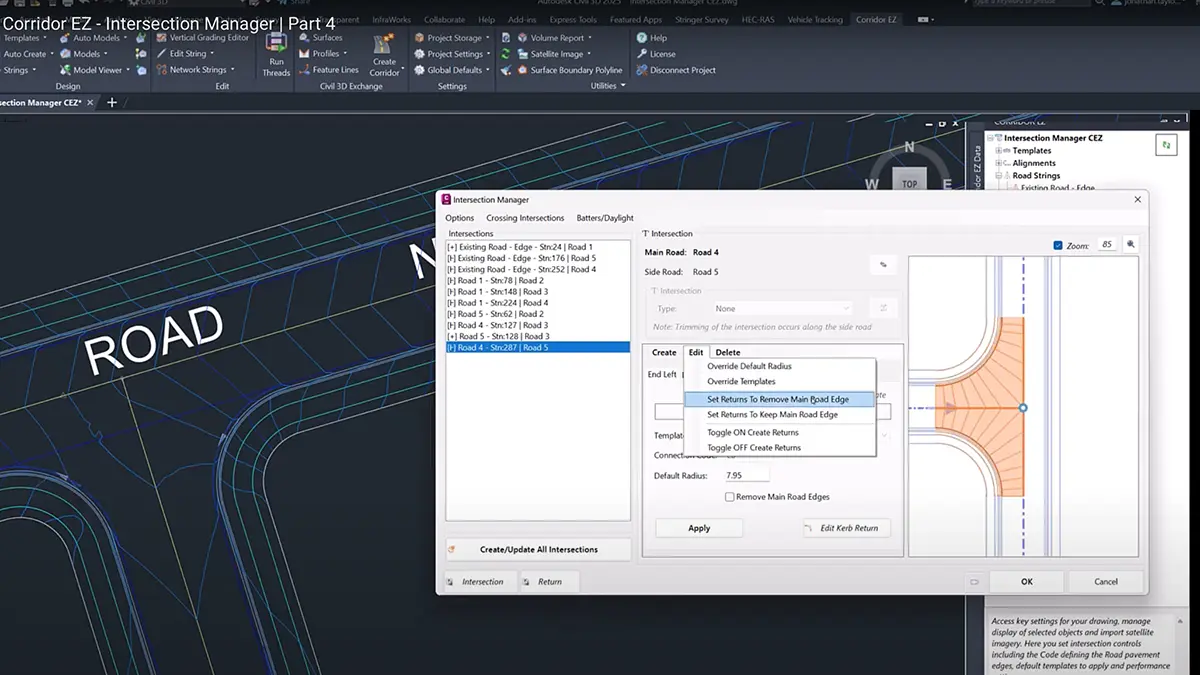 Intersection Manager – Corridor EZ V25.1