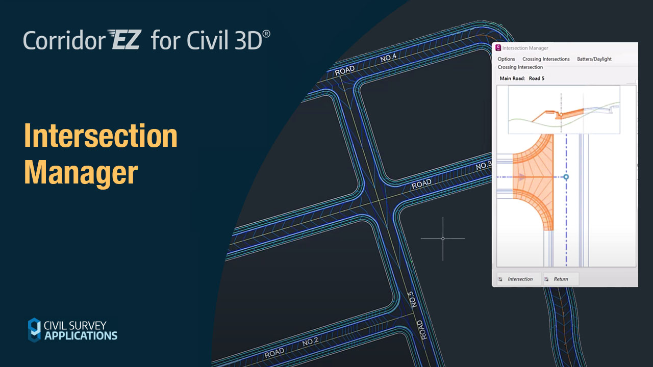 Intersection Manager - Corridor EZ for Civil 3D
