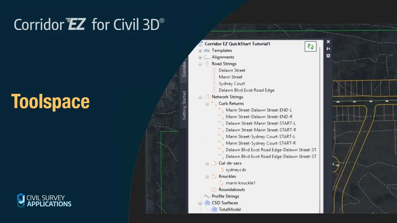Toolspace - Corridor EZ for Civil 3D